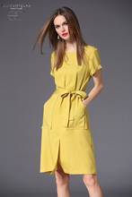 ElaCentelha Women Office Lady Dress Short Sleeve Knee Length O-Neck Collar Summer Women's Pencil Dress New 2024 - buy cheap
