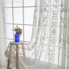 European Style Tulle Curtains for Living Room White Sheer Window Curtains for Bedroom Elegant Decoration Voile Tulle Curtains 2024 - buy cheap