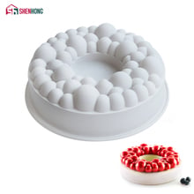Shenhong molde de silicone para bolo de cereja, forma de bolinho com coroa de cereja geométrica para sobremesas, arte 3d de silicone, utensílios de confeitaria para festa em casa 2024 - compre barato