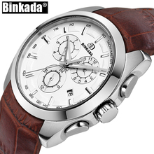 BINKADA-reloj deportivo de lujo para hombre, pulsera mecánica automática de acero, de gran tamaño, estilo militar 2024 - compra barato