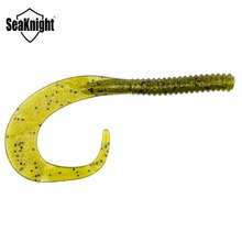 Señuelo suave SL010, 13cm, 5 ", 7,5g, 6 unidades, cebo Artificial, Grub suave, gusano de cola Flexible, pesca en agua salada, novedad 2024 - compra barato