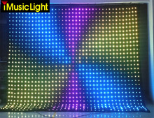 P10 3M*4M LED Video Curtain Star Cloth  Matrix LED Backdrop Wedding Stage DJ Pub PC/DMX Control 2024 - buy cheap