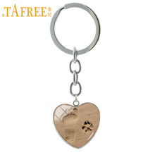 Tafree moda amante do cão jóias pegada do vintage pata impressão chaveiro bebê pés coração pingente chuveiro chaveiro hp507 2024 - compre barato