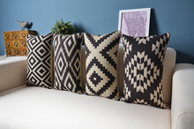 Nordic forest geometric lumbar pillow Linen pillow cushion   Pillow  Home Decor sofa cushions 2024 - buy cheap