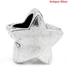 30PCs DoreenBeads European Charm Beads Star Pattern Silver Color 12x11mm,Hole:Approx:5mm,30PCs 2024 - buy cheap