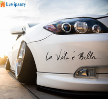 Adeeing La Vita e Bella Reflective Letters Decals Car Stickers Full Body Car Head Styling Sticker waterproof and sunscreen 2024 - buy cheap