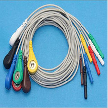 Grabador AAAMI holter ECG leadwire,7 Cables, Snap,AHA D1.5 a Snap 4,0 Cables Holter para máquina Holter 2024 - compra barato