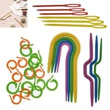 Agulhas de crochê populares, agulhas de tricô, gancho de plástico com clipe 2024 - compre barato