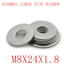 100pcs DIN9021 M8 8mmx24mmx1.8mm stainless steel large flat washer 2024 - buy cheap