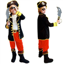 Año nuevo traje de halloween para los niños pirata disfraz de capitán jack sparrow sombrero Niño de Piratas del Caribe cosplay Carnaval 2024 - compra barato