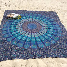 2019 One Piece Hot Sale Beach Cover Up Floral Print Stylish Indian Square Wall Hanging Mandala Tapestry Bedspread Throw Summer 2024 - buy cheap