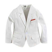 new arrival woven cotton 100% toddler girl blazer  solid Ivory 2024 - buy cheap