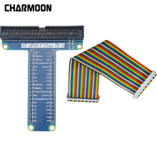 Плата расширения типа GPIO T с 40-контактным разъемом, Радужный кабель типа «Мама-мама» для Raspberry Pi 4/3, Модель B + 2024 - купить недорого