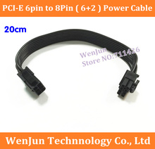 Cable adaptador de corriente para tarjeta de vídeo PCI-E, 6 + 2, 20CM, 18awg, Envío Gratis, 20 Uds. 2024 - compra barato