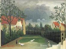 Modern Painting abstract The Farm Yard by Henri Rousseau Canvas High quality Hand painted 2024 - buy cheap