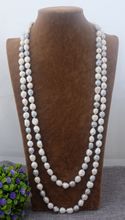 Natural 80 ''multicolor barroco collar de perlas de 8-9mm largo suéter cadena 2024 - compra barato