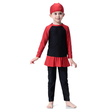 Traje de baño musulmán para niñas, Burkini modesto, ropa de baño de manga larga para mujeres islámicas, cuello redondo, modesto, Hasema Kid 2024 - compra barato