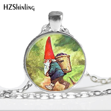 HZ--A36 2017 New Gnome Pendant Whimsical Gnome Necklace Glass Dome Necklace Glass Cabochon Dome Pendant HZ1 2024 - buy cheap