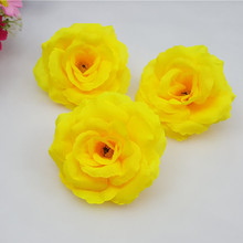 Can Mix Color 10PCS/Lot 8CM Yellow Artificial Rose Silk Flower Heads DIY Wedding Home Decoration Festive Party Supplies 17colors 2024 - buy cheap