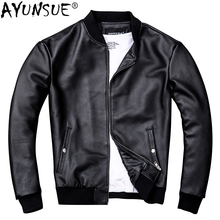 AYUNSUE Genuine Leather Jacket Men Clothes 2020 Vintage Real Cow Leather Jackets Plus Size XXXXL Coat Jaqueta De Couro ZL402 2024 - buy cheap