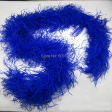 Бесплатная доставка 5 шт 5 слоев толщина страусиное перо боа Королевский синий цвет для перьев декор для вечеринок Декор 2024 - купить недорого
