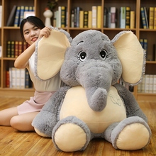 Giant Grey Elephant  Plush Toys Stuffed Big Flappy Ears Long Plush Elephant Animal Toys For Children Christmas Gift 2024 - compre barato