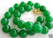 10mm Green chalcedony round beads necklace DIY women beautiful jewelry wholesale 18" 2024 - buy cheap