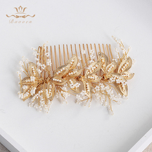 Handmade Brides Korean Pearls Hair Combs Gold Peals Hair Sticks Wedding Hair Accessories 2024 - buy cheap