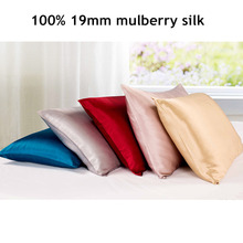 100% Pure 19mm Silk Pillowcase Housewife Both Sides Pillow Case Pillow Sham Cover for Skin Care Stardend Queen King Size 2024 - buy cheap