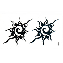 Водостойкие Временные татуировки Sun Totem для мужчин и женщин, имитация татуировки в стиле Харадзюку, наклейки-татуировки 2024 - купить недорого
