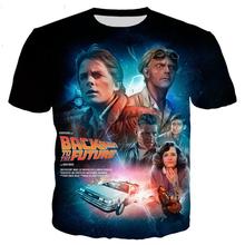 Camiseta de Regreso al futuro para hombre y mujer, camisa clásica con estampado 3D, tops de verano, novedad 2024 - compra barato