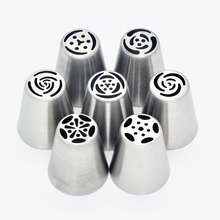 7 Pcs/set Stainless Steel Russian Piping Tips Tulip Nozzles Baking Tools For Cakes Decoration 2024 - buy cheap