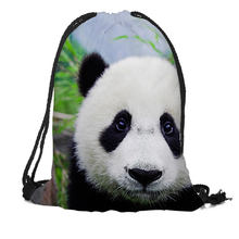 Personalizado panda mochilas viagem softback masculino feminino cordão mochila escola meninas mochilas 2024 - compre barato