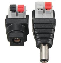 5pcs DC Male +5 pcs DC Female connector 2.1*5.5mm DC Power Jack Adapter Plug Connector for 3528/5050/5730 single color led strip 2024 - купить недорого
