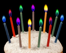 2017 Новый стиль День рождения торт свечи 6 шт красочные день рождения торт свечи с цветным пламенем Bougie Anniversaire 2024 - купить недорого