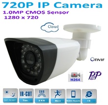 New type1280*720P H.264 1.0 Megapixel HD ONVIF IP Camera P2P Warterproof ip65  IR-CUT Night Vision Network bullet Camera 2024 - buy cheap