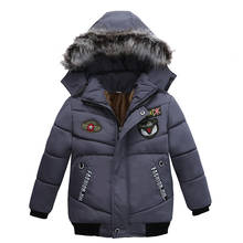 Красивое пальто для мальчиков на осень и зиму, плотные теплые пуховики, брендовые Детские куртки с длинным рукавом и капюшоном для мальчиков, Детская верхняя одежда 2024 - купить недорого