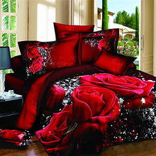 Conjunto de cama floral com estampa de rosa, cama macia e confortável com cor sólida, sem lençóis 2024 - compre barato