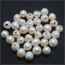 20pcs cultured freshwater pearl beads 10-11mm inner hole diameter 3.0mm round shape golden color for bracelets wire thread ropes 2024 - buy cheap