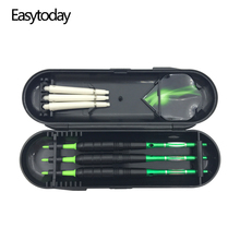 Easytoday 3Pcs/set Green Soft Tip Darts Sports Supplies Darts Professional Metal Barrel Darts Shafts Aluminum Flight Tail wing 2024 - buy cheap
