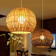 New Chinese style hand knitting bamboo Pendant Lights Rustic E27 LED lamp for tearoom&courtyard&corridor&agritainment LHDD063 2024 - buy cheap