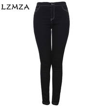 LZMZA 2017 Autumn Plus Size 5XL Stretch Women's Pants Black Pencil Pants Ladies Cotton High Waist Elastic Skinny Pants Trousers 2024 - buy cheap