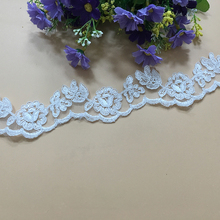 1 ярд Alencon свадебное цветочное кружево отделка вышитый шнур кружева аксессуары для свадебного платья Вуаль ткань 2024 - купить недорого