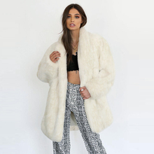 LANSHIFEI F0129 Faux Fur Coat Fur Jacket Women White Fur Down Coat Winter Thicken Warm Long Coat  Fluffy Fur Jacket Plus Parka 2024 - buy cheap