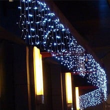 christmas lights outdoor decoration 5 meter droop 0.3-0.5m led curtain icicle string lights new year wedding party garland light 2024 - buy cheap