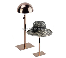 5pcs High quality rose gold Stainless Steel Hat display rack cap showing stand hat display stand holder rack free shipping 2024 - buy cheap