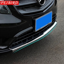 Bright Silver For Mercedes-Benz Vito W447 2014 - 2021 ABS Front Bumper Skid Protector Guard Protection Plate Cover Trim 2024 - buy cheap