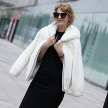 New natural real women  hooded short mink fur coat female 2024 - buy cheap