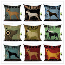 Animal style Cute Bulldog Printed Cushion Cover Lovely Dog Decorative Throw Pillow Case Cojines Decorativos Para Sofa Almofadas 2024 - buy cheap
