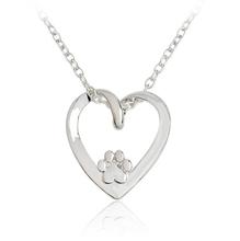 Oly2u Classic Cute Heart Paw Print Chain necklace Female Gift Party Gift  XL232 2024 - buy cheap